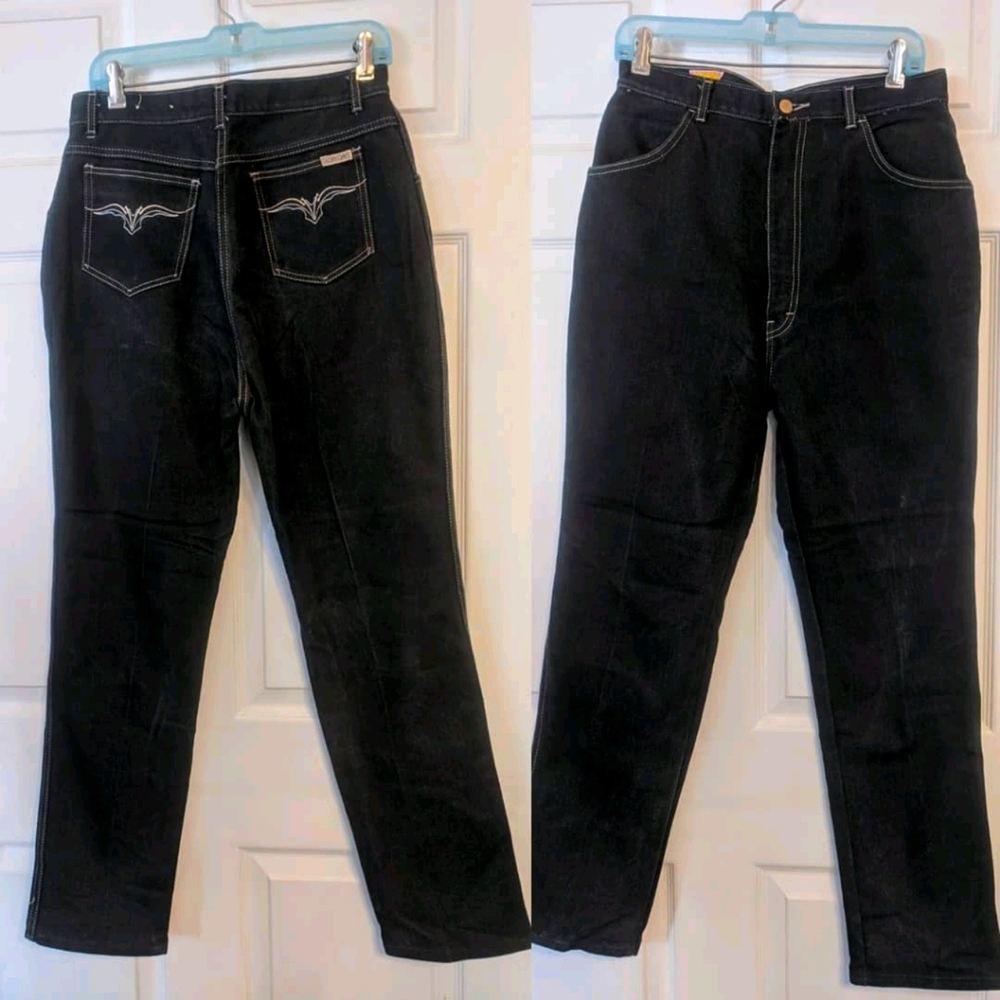80s Black Denim Jeans Glory Days 28 Inseam 29 W
